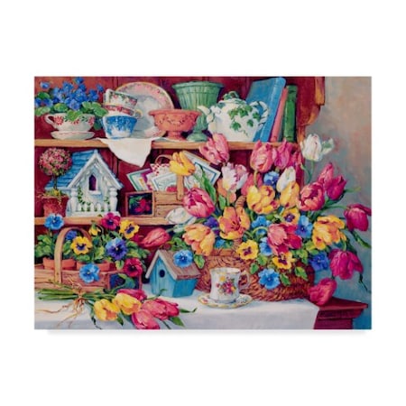 Barbara Mock ' Floral Treasures' Canvas Art,18x24